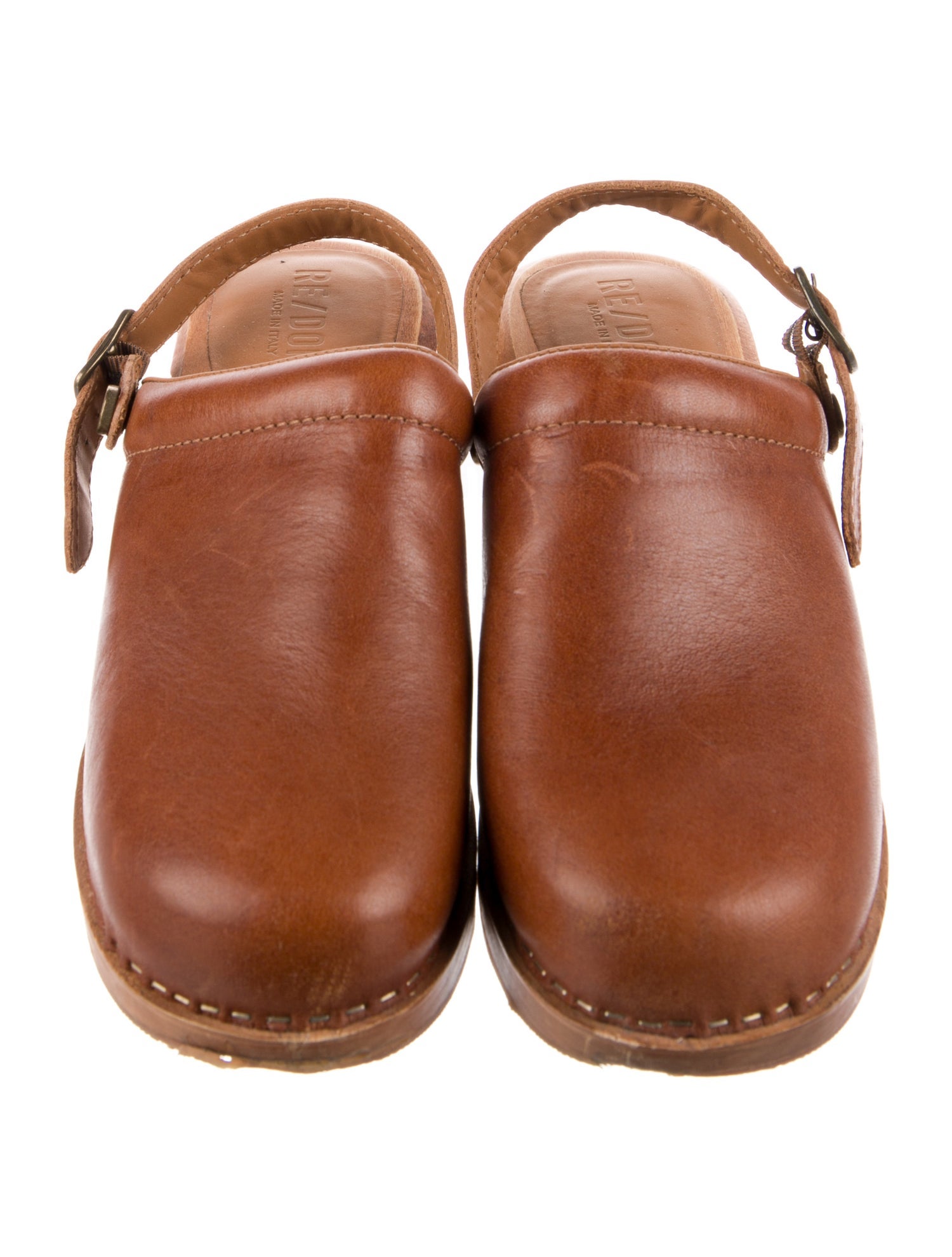 RE/DONE Leather Slingback Flats